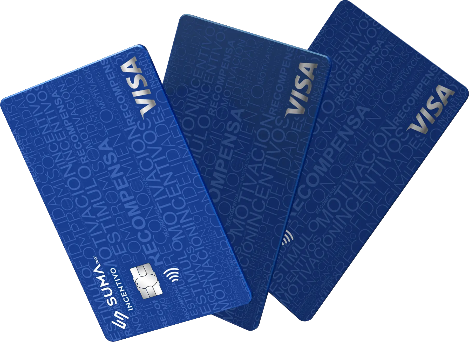Tres tarjetas de incentivo SumaPay